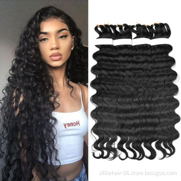 Water Wave Ombre Black Braids Hair Soft Long 28inches Body Wave Crochet Braiding Hair Synthetic Hair Extensions Wholesale